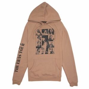 Taylor Swift Hoodie The Eras Tour Taupe Concert Hoodie Sweatshirt Sz XL Swiftie